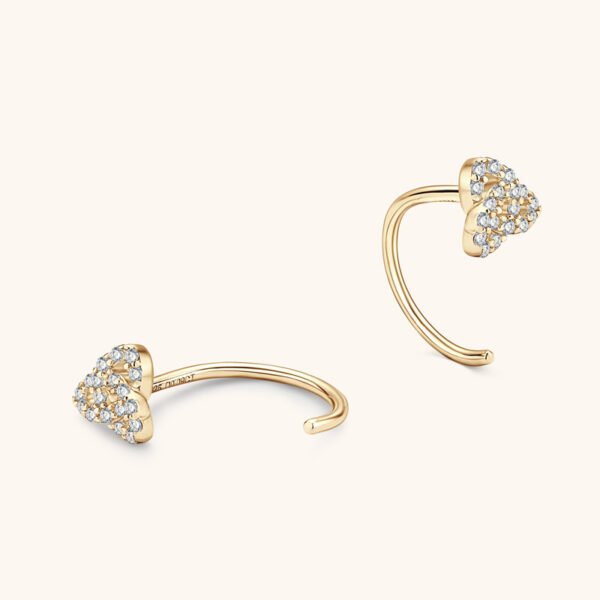 Clover Moissanite Earrings Female S925 Sterling Silver Studs Ear - Image 7
