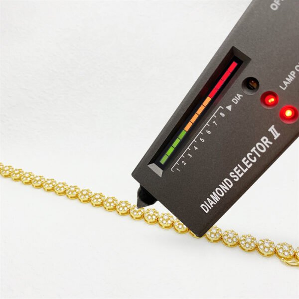 Hip Hop 925 Silver Tennis Chain Moissanite Bracelet - Image 3