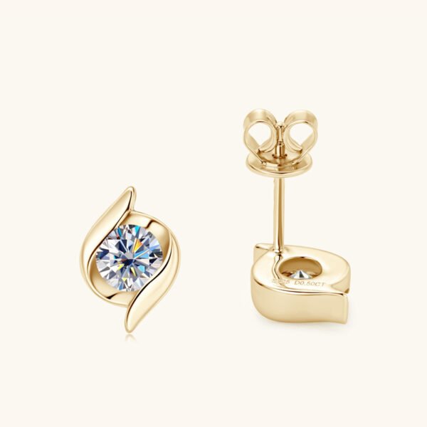 Affordable Luxury Fashion High-grade Moissanite Stud Earrings For Women - Image 7