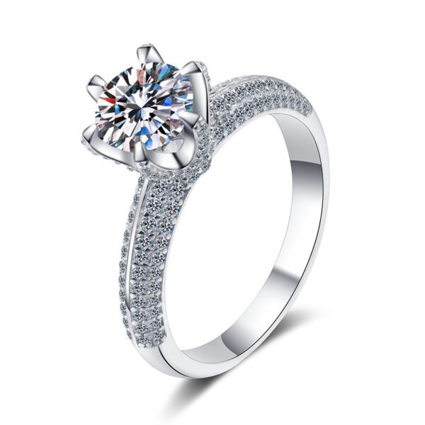 Moissanite Ring 1 Karat-3 Karat Half Of The Country Ring - Image 3