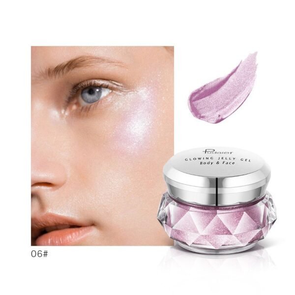 Face Highlighter Jelly Gel Mermaid Eyeshadow Glow Body Glitter Festival Makeup Iluminador Gold Liquid Highlighter Bronzer - Image 7