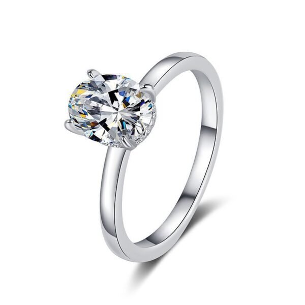 Female Ring Temperament Big Diamond Moissanite Women - Image 4