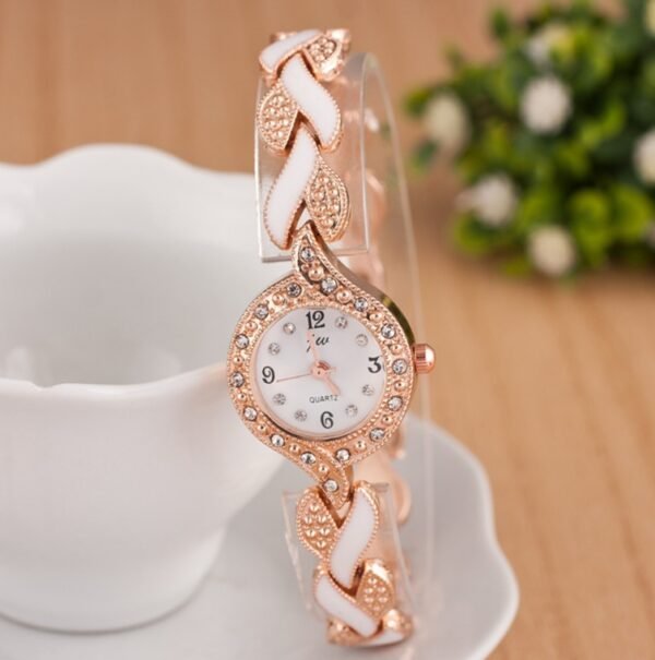 Explosion models ladies bracelet watch Simple digital colorful steel belt alloy quartz watch - Image 2