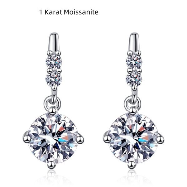 S925 Silver Moissanite Stud Earrings - Image 7