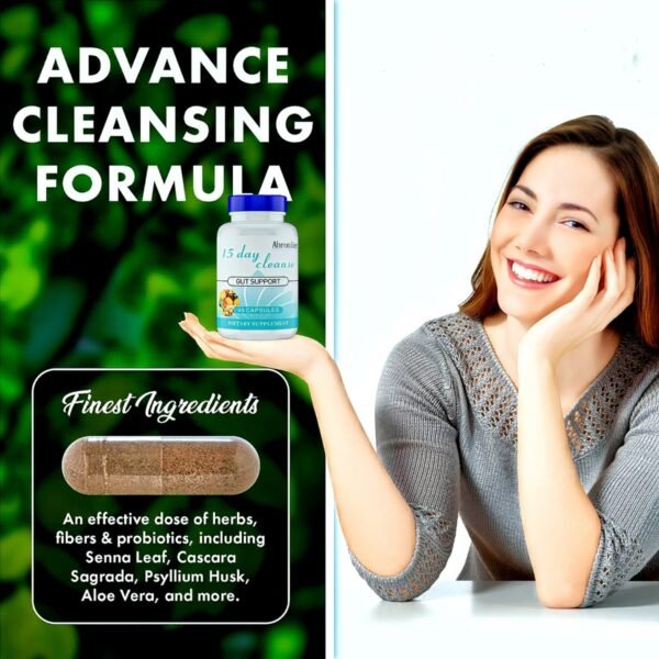 Abronikey 15 Day Purification - Intestinal And Colon Support  Caffeine Free 1 Advanced Formula Containing Senna Leaves,rat Plum Skin, And Psyllium Husks GMO Capsules Healthcare Supplement Hoki Sale - Image 4