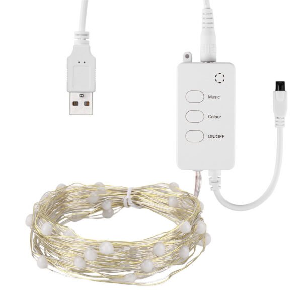 Smart LED String Lights Dancing With Music Sync Dreamcolor Fairy Lamp Garland For Home Christmas New Year's Decor Lighting - Image 3