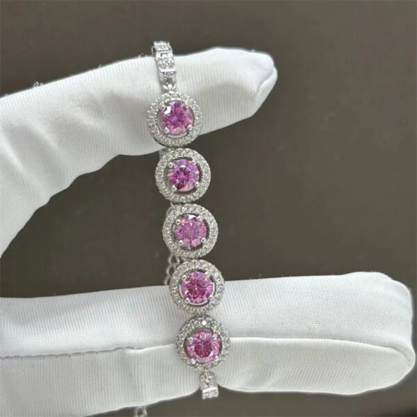 Moissanite Bracelet Women's Full Diamond Color Diamond Bracelet - Image 3