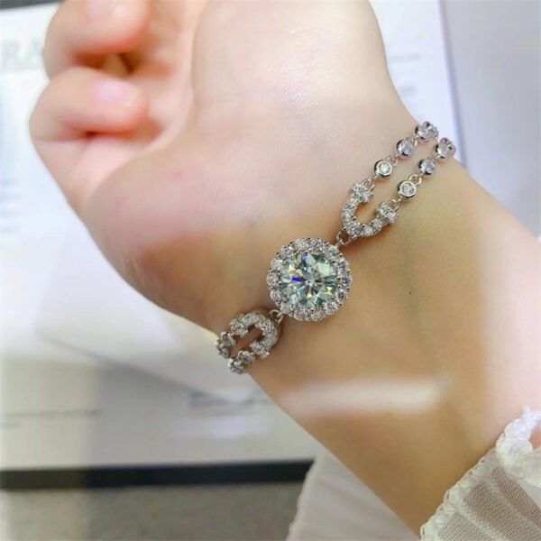 Women's 2 Karat Full Diamond Moissanite Bracelet - Image 6