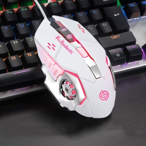 Macro Definition Gaming Competitive Office Home Metal Backboard Housing USB Wired Mouse - Image 4