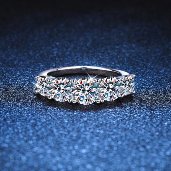 Female Casual Moissanite Pure Silver Ring - Image 4