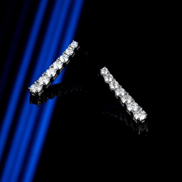 Moissanite Long Tassel Women's Elegant High-grade Light Luxury Earrings Niche Design Sweet - Image 10