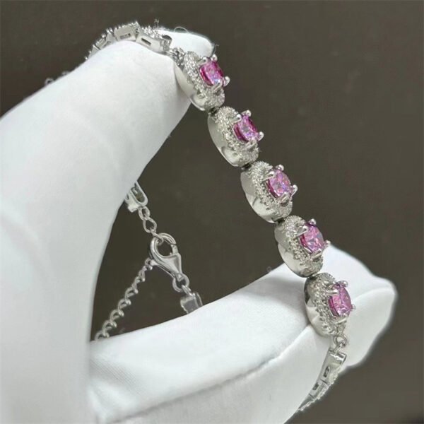 Moissanite Bracelet Women's Full Diamond Color Diamond Bracelet - Image 7