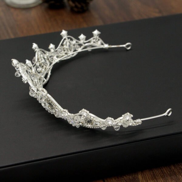 Korean Wedding Handmade Beaded Headdress Wedding Wedding Accessories Crown Hoop Bride Accessories - Image 4