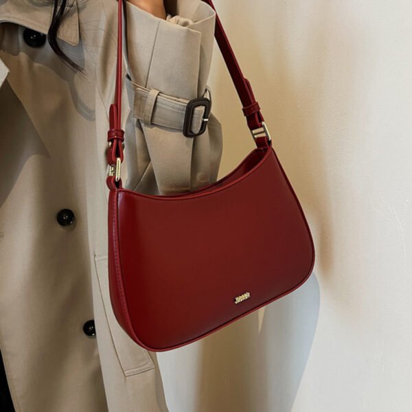 Red Underarm Shoulder Bags For Women 2024 New Texture Leather Crossbody Bag Luxury Designer Wedding Bride Handbags Sling Bag - Image 6