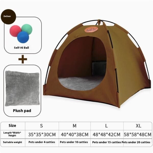 Four Seasons General Purpose Semi-enclosed Removable And Washable Cat Tent - Image 7