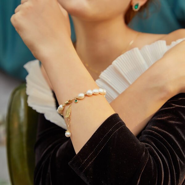 Natural Zircon Pearl Bracelet Ins Fashion Luxury Jewelry - Image 5