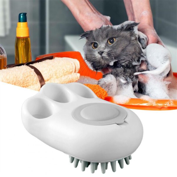 Durable Cat Paw Bath Brush Fine Foaming Labor-saving Cartoon Shape Pet Dog Cat Pet Hair Grooming Brush Reusable Dog Hair Comb Pet Products - Image 8