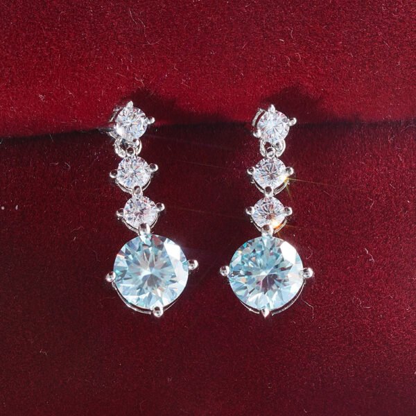 Fashion Stud Earrings Female Color Moissanite - Image 6