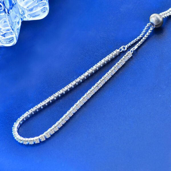 Moissanite Women's Sterling Silver Bracelet - Image 3