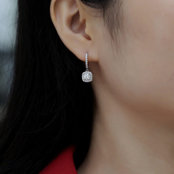 S925 Silver Earrings Moissanite Dream Long Ear Studs - Image 2