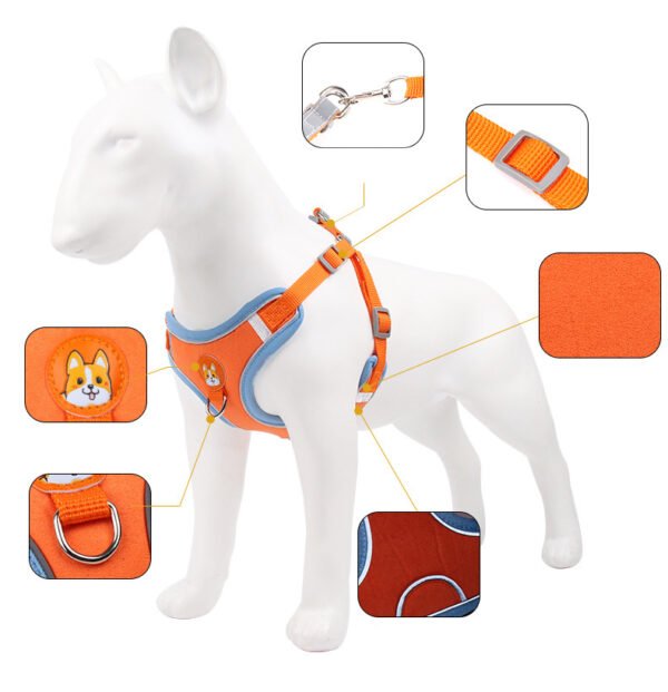 Dog Harness Cat Harness Reflective Dogs Leashs Soft Mesh Chest Strap - Image 7
