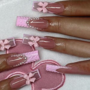 Lengthened Water Pipe Wear Nail Bow Pearl