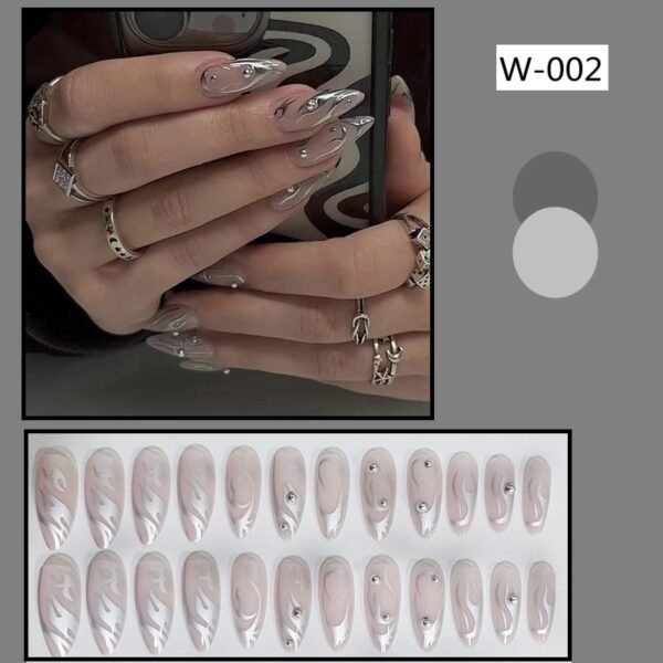 Flame Rivet Mid-length Pointed Detachable Finished Nail Beauty - Image 2