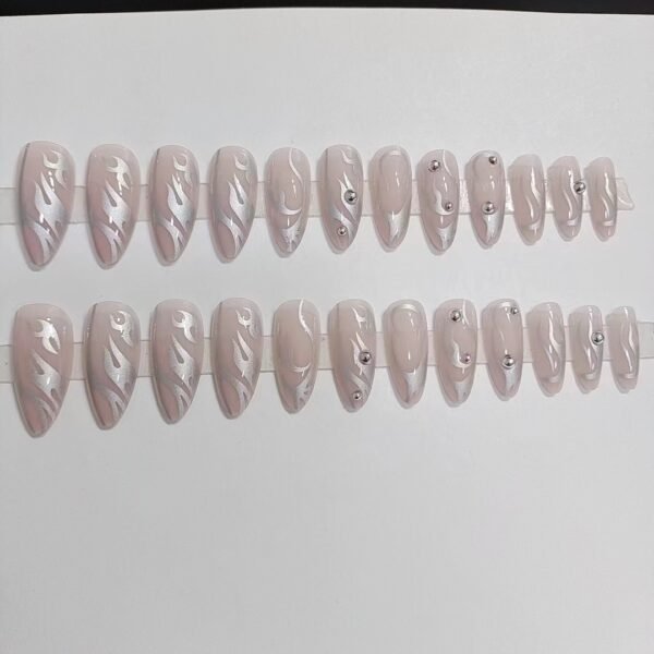Flame Rivet Mid-length Pointed Detachable Finished Nail Beauty - Image 3