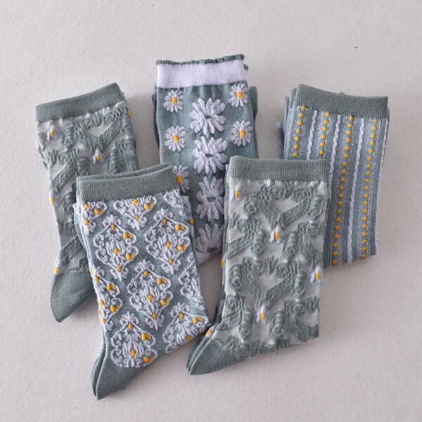 All-matching Autumn And Winter New Relief Women's Stockings - Image 7