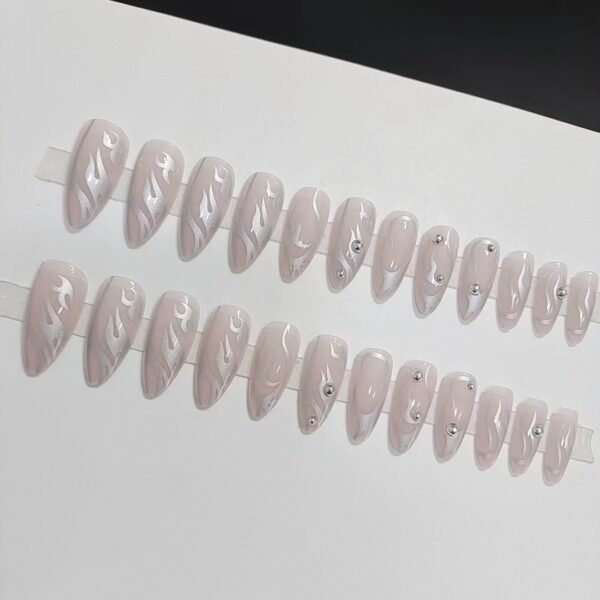 Flame Rivet Mid-length Pointed Detachable Finished Nail Beauty - Image 4