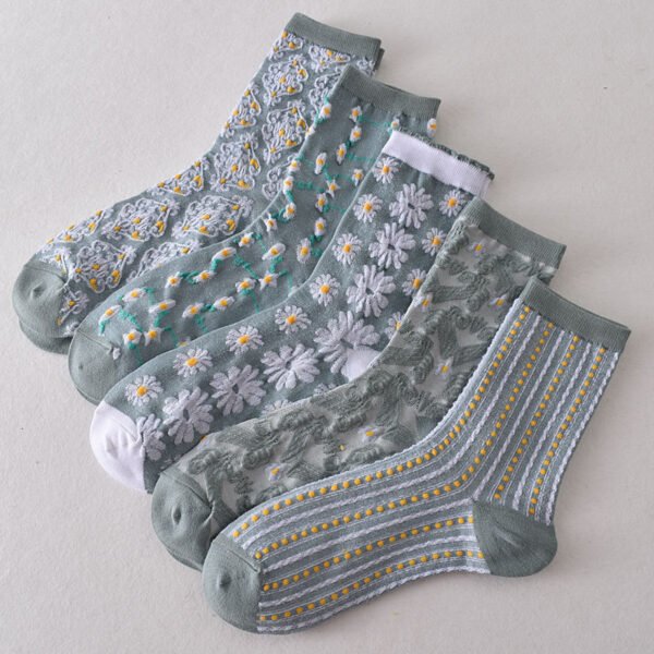 All-matching Autumn And Winter New Relief Women's Stockings - Image 3