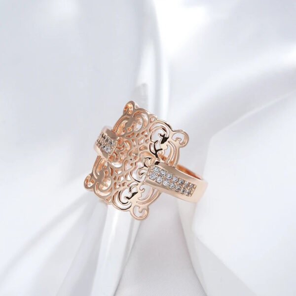 Unique Design Full Green Natural Zircon Women's Pendant Earrings Rose Gold Vintage Bridal Jewelry - Image 2