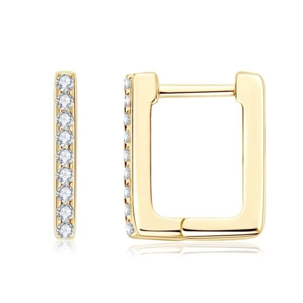 Affordable Luxury Style High-grade Square Moissanite Earrings For Women - Image 4