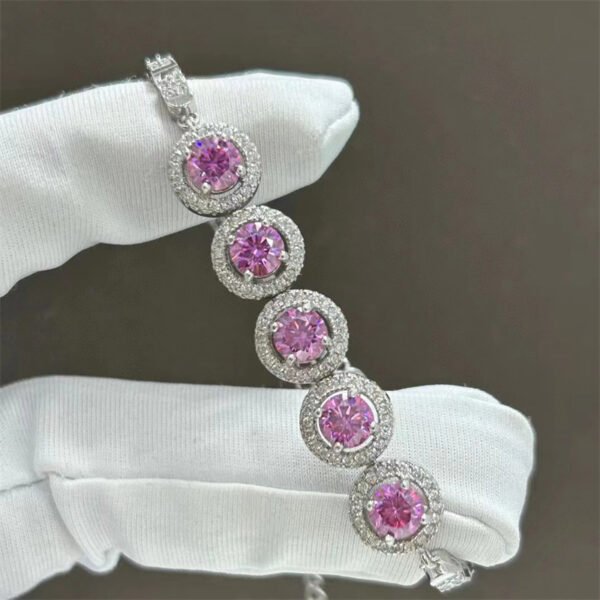 Moissanite Bracelet Women's Full Diamond Color Diamond Bracelet - Image 10
