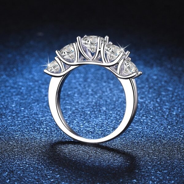 Female Casual Moissanite Pure Silver Ring - Image 5