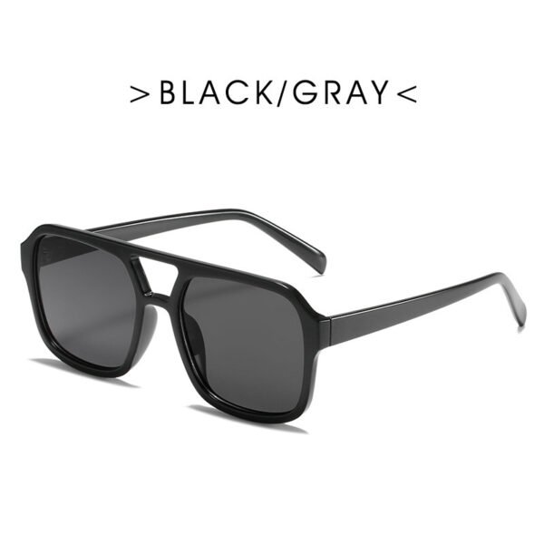 Square Double Beam Sunglasses Men And Women Retro Personality - Image 3
