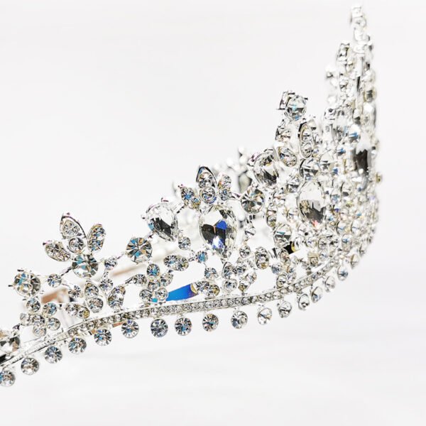Rhinestone Crown Bridal Wedding Tiara Big Crown Wedding Tiara Crown - Image 3
