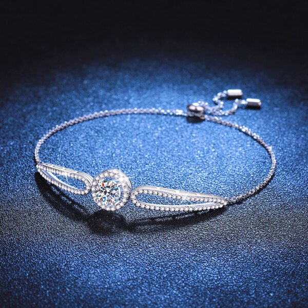 S925 Sterling Silver Female Moissanite Bracelet - Image 5