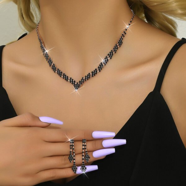 Bridal Jewelry Wedding Hair Accessories Accessories Necklace And Earrings Suite Women - Image 3
