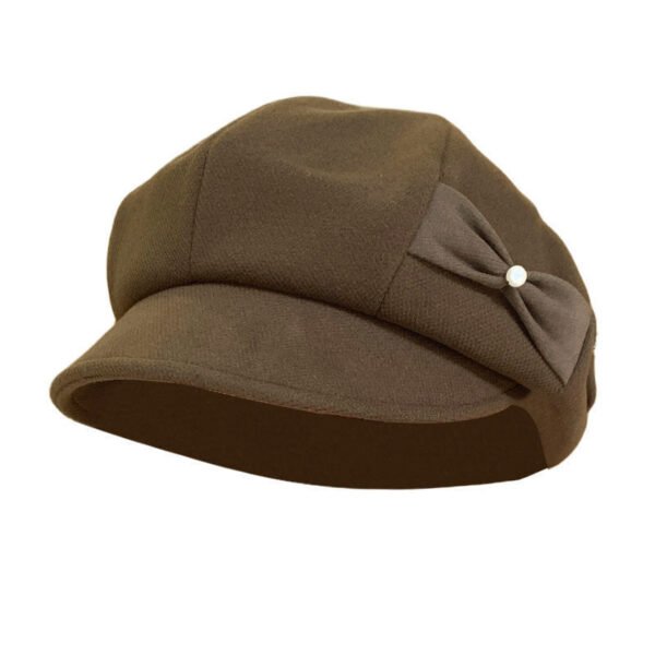 Fashion Pearl Bow Makes Face Look Small Beret Trendy - Image 5