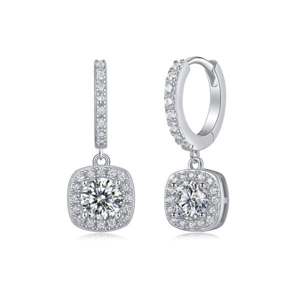 S925 Silver Earrings Moissanite Dream Long Ear Studs - Image 5