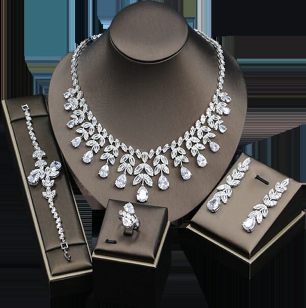 Bridal Jewelry Korean Fashion Wedding Banquet Accessories Four-piece Set - Image 4