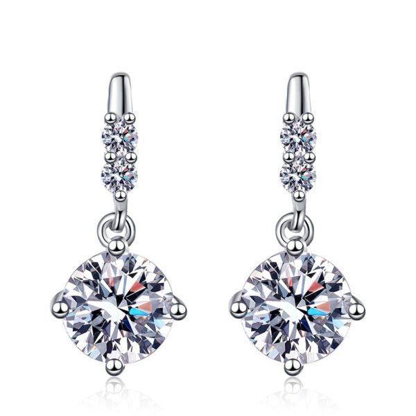 S925 Silver Moissanite Stud Earrings - Image 9