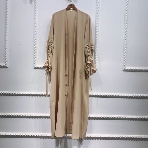 Sun Dubai Middle East Stitching Sleeved Cardigan Women's Robe - Image 6