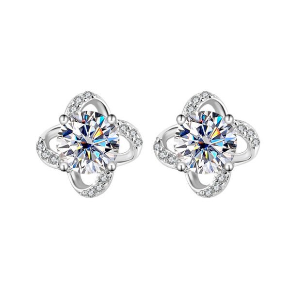 Ear Studs Simple Graceful Moissanite - Image 4