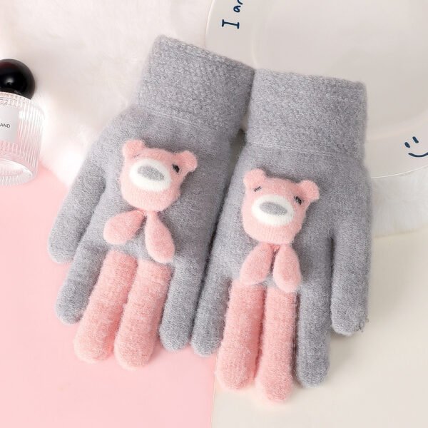 Five Finger Gloves Simple All-match Cartoon Cute Thickening Windproof - Image 7