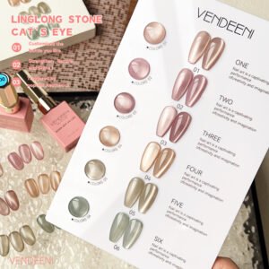 Linglong Stone Cat Eye 6 Colors UV Polish Boiled Water Small Set