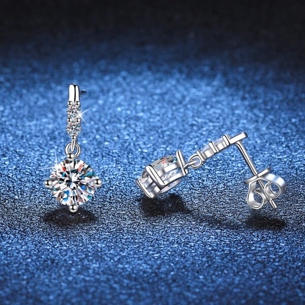 S925 Silver Moissanite Stud Earrings - Image 8