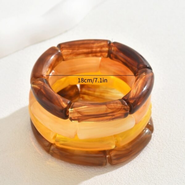 Resin Acrylic Multi-layer Design Bracelet - Image 4