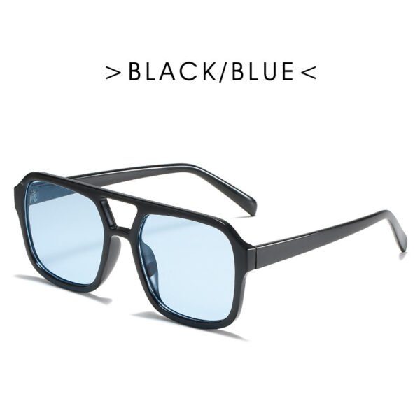 Square Double Beam Sunglasses Men And Women Retro Personality - Image 4